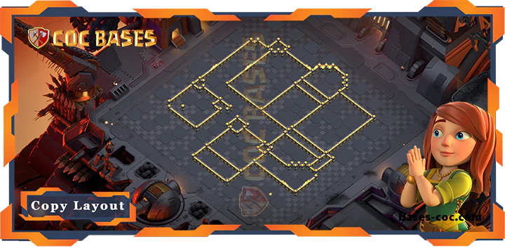 Coc bases Walls - Top War Base TH17 with Link, Anti 3 Star Layout - Clash of Clans (253)