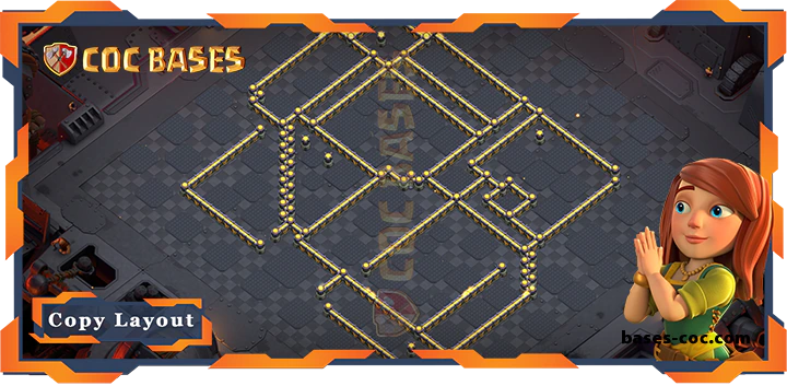 Coc bases Walls - Top War Base TH17 with Link, Anti 3 Star Layout - Clash of Clans (256)