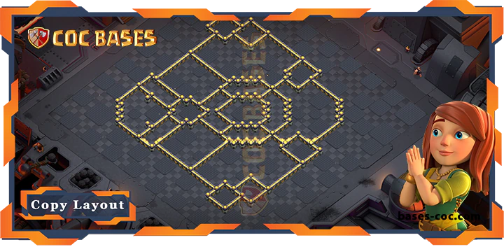 Coc bases Walls - Top War Base TH17 with Link, Anti 3 Star Layout - Clash of Clans (268)