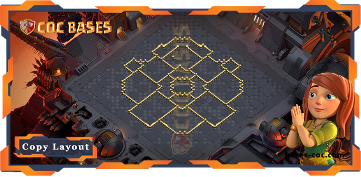 Coc bases Walls - Top War Base TH17 with Link, Defense, Anti Everything Layout - Clash of Clans (244)
