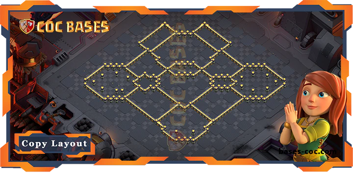 Coc bases Walls - Top War Base TH17 with Link, Defense, Anti Everything Layout - Clash of Clans (247)