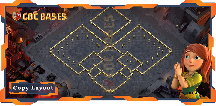 Coc bases Walls - Top War Base TH17 with Link, Defense, Anti Everything Layout - Clash of Clans (262)