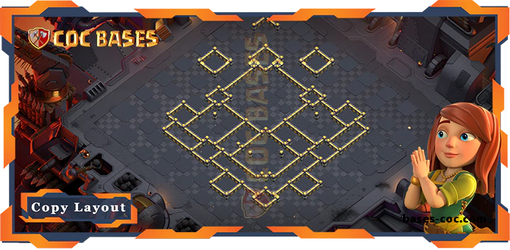 Coc bases Walls - Top War Base TH17 with Link, Defense, Anti Everything Layout - Clash of Clans (266)