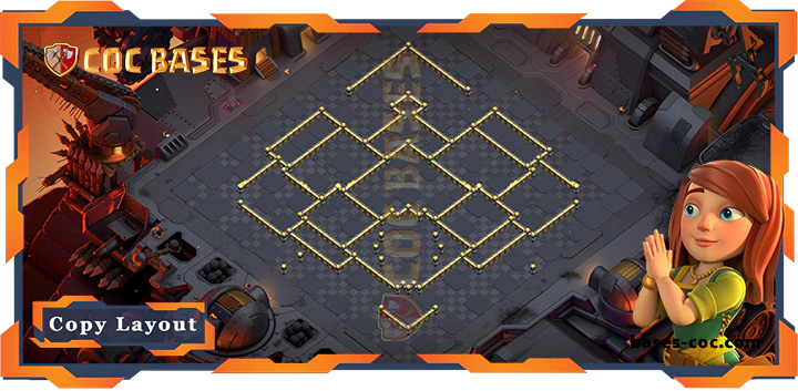 Coc bases Walls - Top War Base TH17 with Link, Defense Layout - Clash of Clans (198)