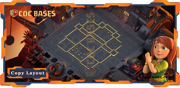 Coc bases Walls - Top War Base TH17 with Link, Defense Layout - Clash of Clans (221)