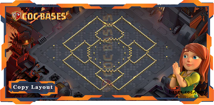 Coc bases Walls - Top War Base TH17 with Link, Defense Layout - Clash of Clans (233)