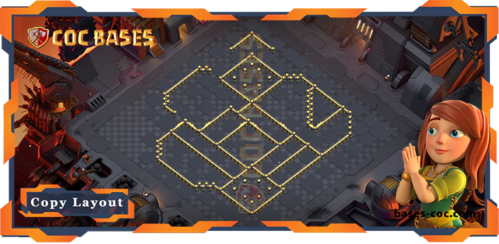 Coc bases Walls - Top War Base TH17 with Link, Defense Layout - Clash of Clans (257)