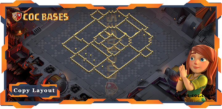 Coc bases Walls - Top War Base TH17 with Link, Defense Layout - Clash of Clans (261)
