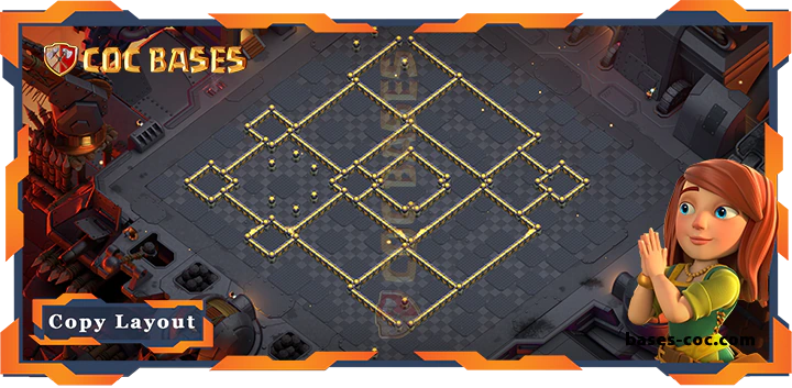 Coc bases Walls - Top War Base TH17 with Link, Defense Layout - Clash of Clans (265)