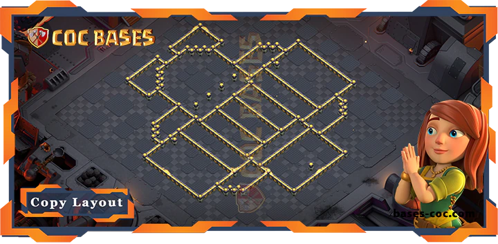 Coc bases Walls - Top War Base TH17 with Link, Defense Layout - Clash of Clans (337)