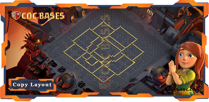 Coc bases Walls - Top War Base TH17 with Link, Hybrid, Defense Layout - Clash of Clans (229)