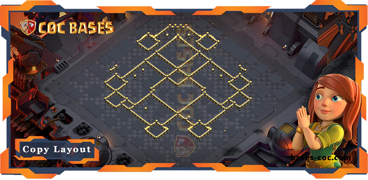 Coc bases Walls - Top War TH17 with Link, Anti 2 Star Layout - Clash of Clans (320)