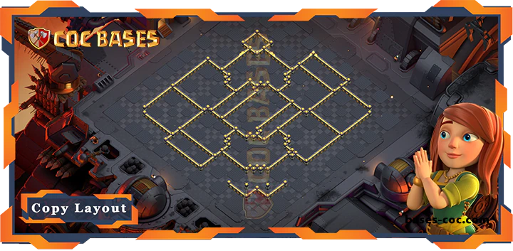 Coc bases Walls - Top War TH17 with Link, Hybrid, Defense, Anti Everything Layout - Clash of Clans (311)