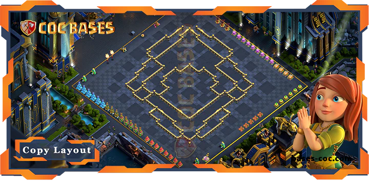 Coc bases walls - Top Hybrid Base TH17 with Link, Anti 2 Star Layout - Clash of Clans (203)