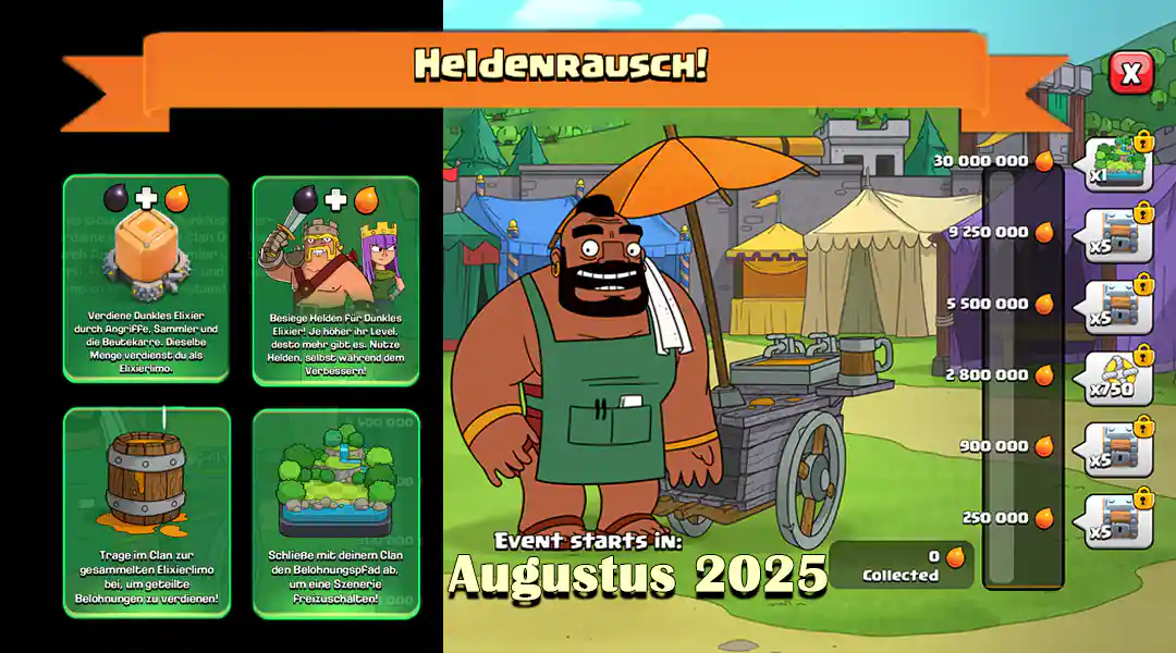 HeldenraUSCH! Event August 2025 - Clash of Clans