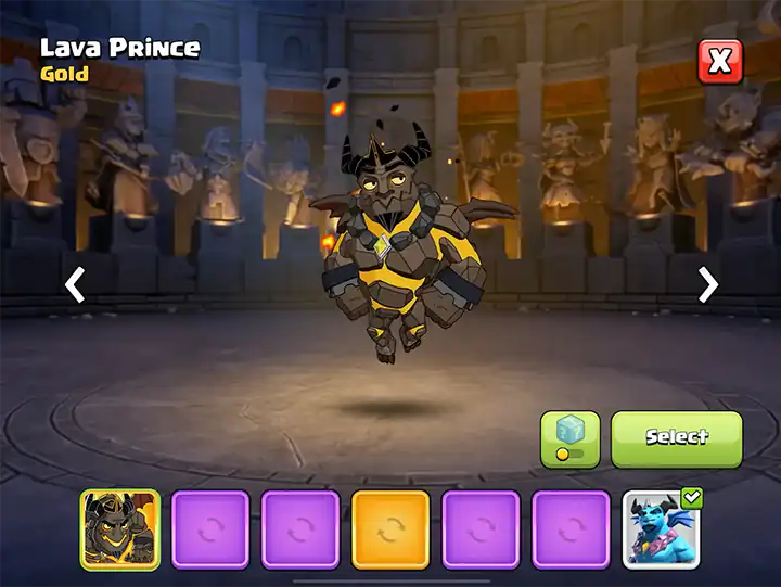 Mash A Rama Season September 2025 - Clash of Clans 57 Lava Prince Hero Skin for Minion Prince for Mash A Rama Season September 2025