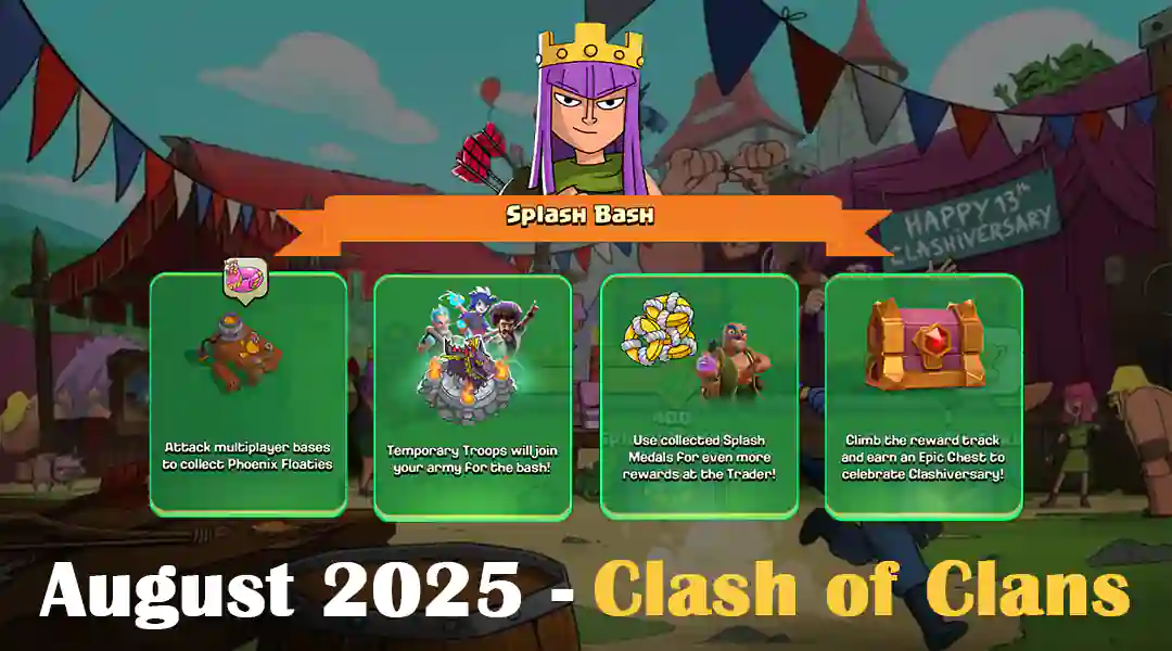Snake Festival Medal Event Feb 2025 13 Splash Bash Event 2025 - Clash of Clans