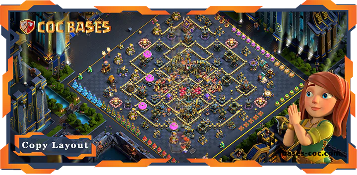 Top Base TH17 with Link, Anti 3 Star Layout - Clash of Clans (234)