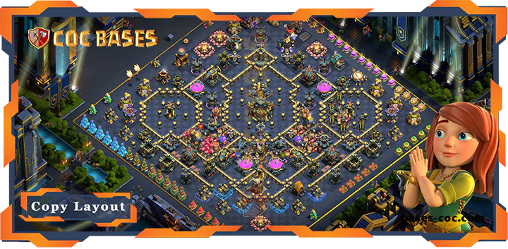 Top Base TH17 with Link, Anti 3 Star Layout - Clash of Clans (306)