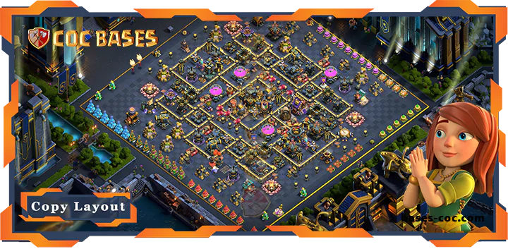 Top Base TH17 with Link, Anti 3 Star, Legend League Layout - Clash of Clans (294)