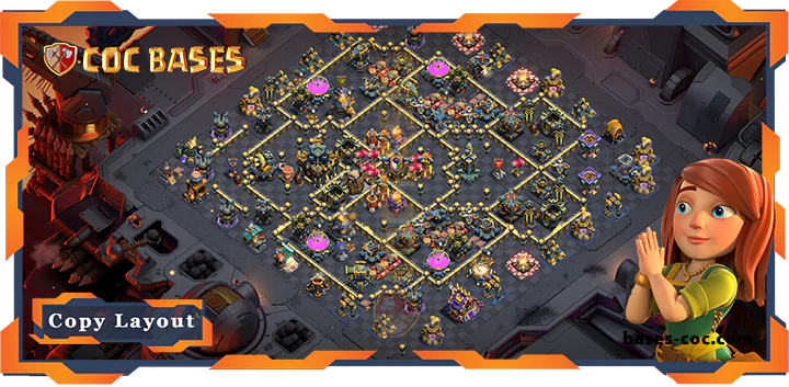 Top Base TH17 with Link, WarCWL, Anti 3 Star Layout - Clash of Clans (283)