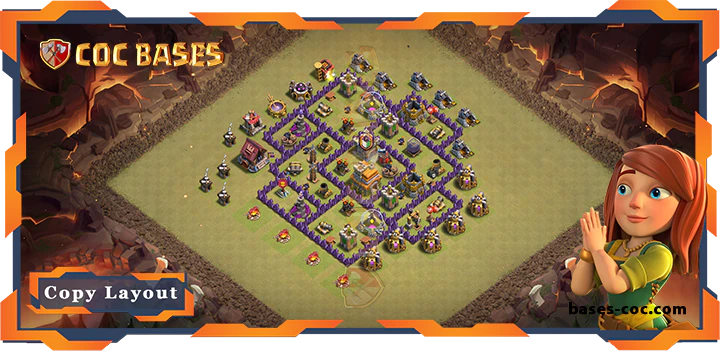 Top Base TH7 with Link, War/CWL, Defense, Anti Everything Layout - Clash of Clans (337) 12 Top Base TH7 with Link, WarCWL, Defense, Anti Everything Layout - Clash of Clans (337)