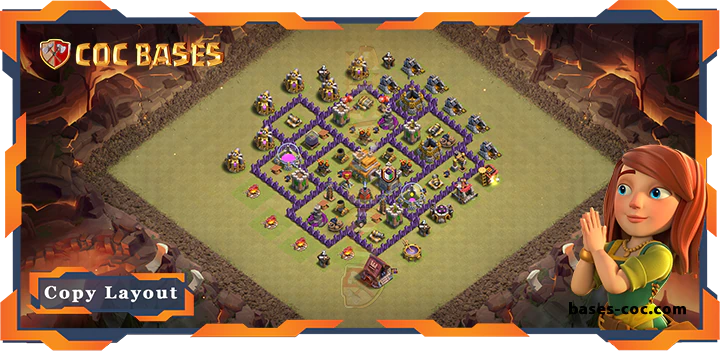 Top Base TH7 with Link, War/CWL, Hybrid Layout - Clash of Clans (324) 1 Top Base TH7 with Link, WarCWL, Hybrid Layout - Clash of Clans (324)