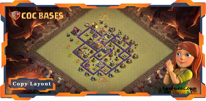 Top Base TH7 with Link, War/CWL, Hybrid Layout - Clash of Clans (333) 4 Top Base TH7 with Link, WarCWL, Hybrid Layout - Clash of Clans (333)