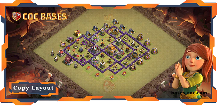 Top Base TH7 with Link, War/CWL, Hybrid Layout - Clash of Clans (339) 10 Top Base TH7 with Link, WarCWL, Hybrid Layout - Clash of Clans (339)