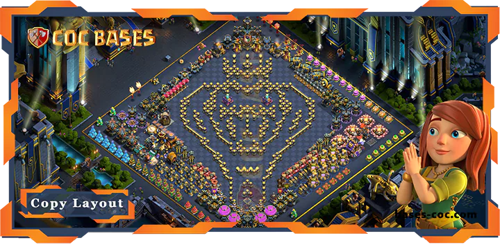 Top Troll Base TH17 with Link, Funny Layout - Clash of Clans (228)