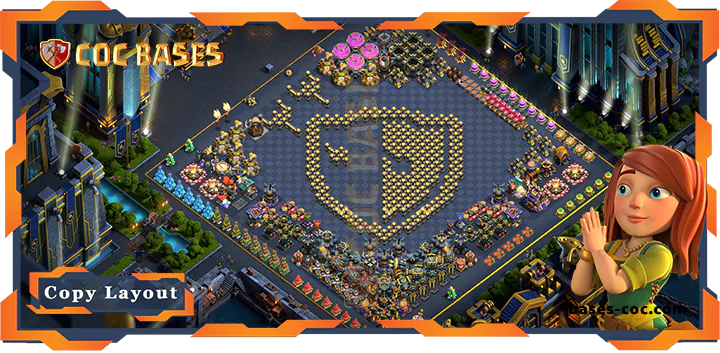 Top Troll Base TH17 with Link, Funny Layout - Clash of Clans (250)