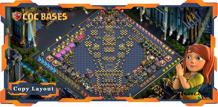 Top Troll Base TH17 with Link, Funny Layout - Clash of Clans (326)