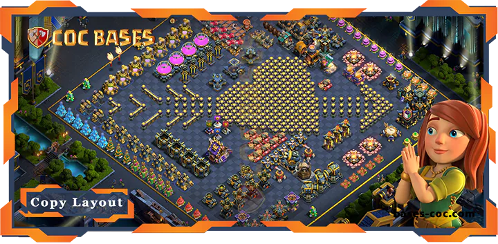 Top Troll Base TH17 with Link, Funny Layout - Clash of Clans (336)