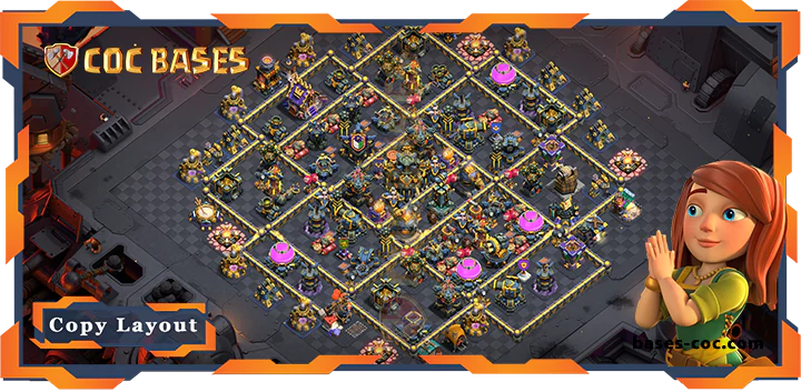 Top War Base TH17 with Link, Anti 2 Star, Anti Eevrything Layout - Clash of Clans (211)