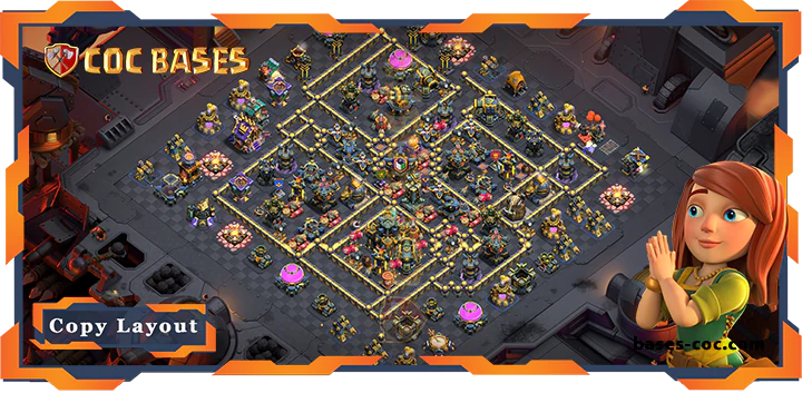 Top War Base TH17 with Link, Anti 3 Star, Anti Everything Layout - Clash of Clans (259)