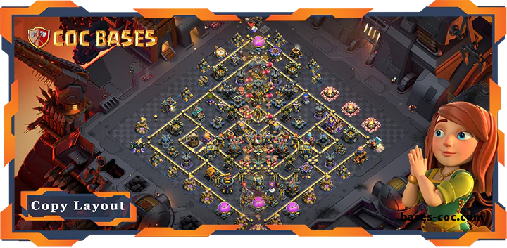 Top War Base TH17 with Link, Anti AirElectro Dragon, Anti 3 Star Layout - Clash of Clans (188)