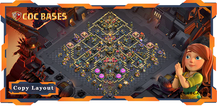Top War Base TH17 with Link, Anti Air/Electro Dragon, Defense Layout - Clash of Clans (184) 2 Top War Base TH17 with Link, Anti AirElectro Dragon, Defense Layout - Clash of Clans (184)
