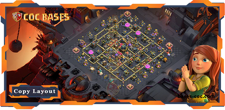 Top War Base TH17 with Link, Anti Air/Electro Dragon, Defense Layout - Clash of Clans (224) 11 Top War Base TH17 with Link, Anti AirElectro Dragon, Defense Layout - Clash of Clans (224)