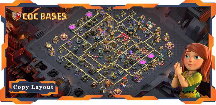 Top War Base TH17 with Link, Anti Everything, Defense Layout - Clash of Clans (300) 6 Top War Base TH17 with Link, Anti Everything, Defense Layout - Clash of Clans (300)