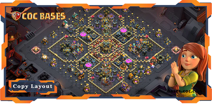 Top War Base TH17 with Link, Anti Everything Layout - Clash of Clans (339)