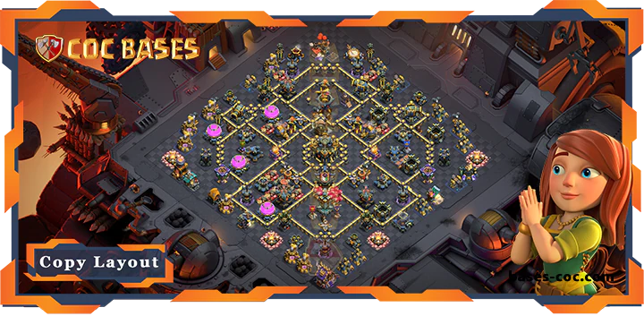 Top War Base TH17 with Link, Defense, Anti Everything Layout - Clash of Clans (244)