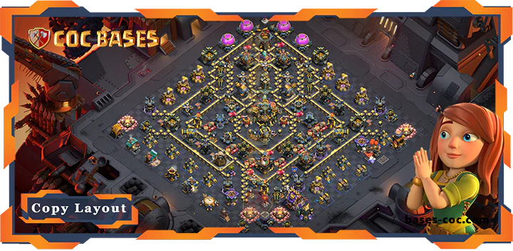 Top War Base TH17 with Link, Defense Layout - Clash of Clans (175) 11 Top War Base TH17 with Link, Defense Layout - Clash of Clans (175)