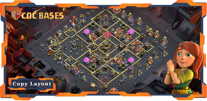 Top War Base TH17 with Link, Defense Layout - Clash of Clans (265) 5 Top War Base TH17 with Link, Defense Layout - Clash of Clans (265)