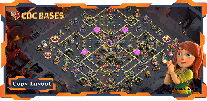 Top War Base TH17 with Link, Defense Layout - Clash of Clans (272) 10 Top War Base TH17 with Link, Defense Layout - Clash of Clans (272)