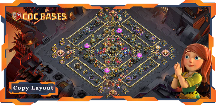 Top War Base TH17 with Link, Hybrid, Anti 2 Star Layout - Clash of Clans (190) 8 Top War Base TH17 with Link, Hybrid, Anti 2 Star Layout - Clash of Clans (190)