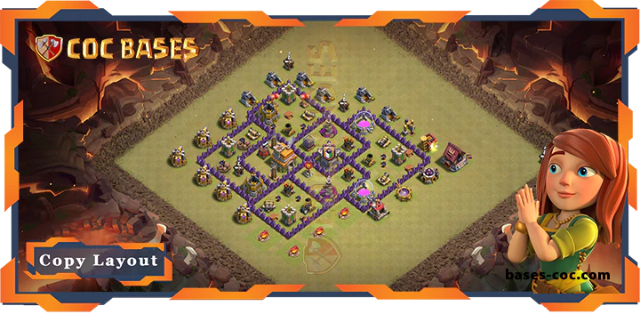 Top War Base TH7 with Link, Anti 2 Star, Hybrid Layout - Clash of Clans (313) 12 Top War Base TH7 with Link, Anti 2 Star, Hybrid Layout - Clash of Clans (313)