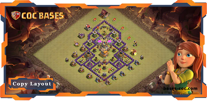 Top War Base TH7 with Link, Anti Everything Layout - Clash of Clans (319) 6 Top War Base TH7 with Link, Anti Everything Layout - Clash of Clans (319)