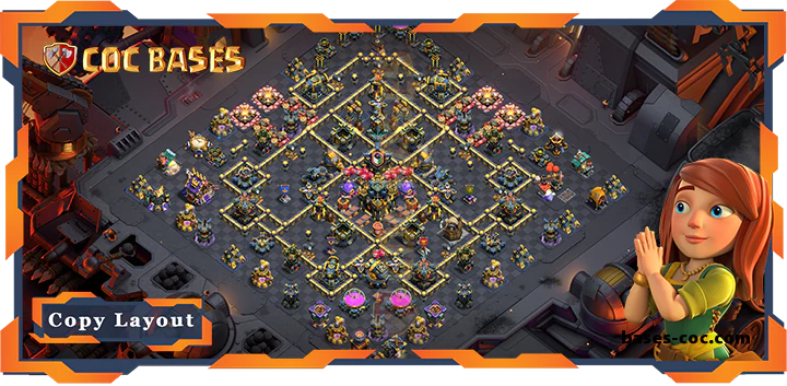 Top War TH17 with Link, Anti 2 Star Layout - Clash of Clans (320)