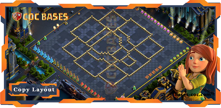 coc bases walls - Top Farming Base TH17 with Link, Anti 2 Star Layout - Clash of Clans (278)