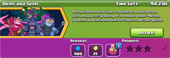Easily Get 3 Stars Drills and Spills Challenge September 2025 - Clash of Clans 2 Drills and Spills Challenge September 2025 start - Clash of Clans